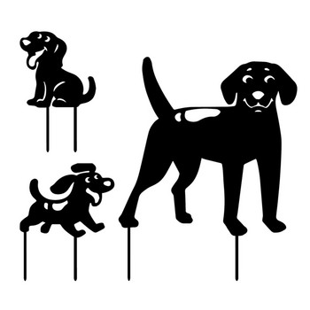 Πασχαλινό σκυλί μεταλλική κότα για πασχαλινά στολίδια κηπουρικής Yard Iron Art Υπαίθριος κήπος πίσω αυλή γκαζόν Stakes Garden Dog Silhouette