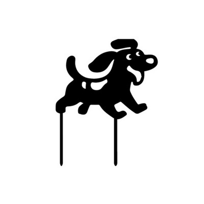 Lieldienu suns Metāla vista Lieldienu dārzkopībai Rotājumi pagalms Dzelzs māksla Āra dārzs Piemājas zāliena Stakes Dārza suņa siluets