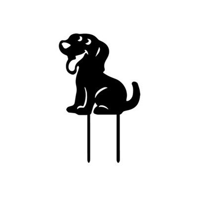 Lieldienu suns Metāla vista Lieldienu dārzkopībai Rotājumi pagalms Dzelzs māksla Āra dārzs Piemājas zāliena Stakes Dārza suņa siluets