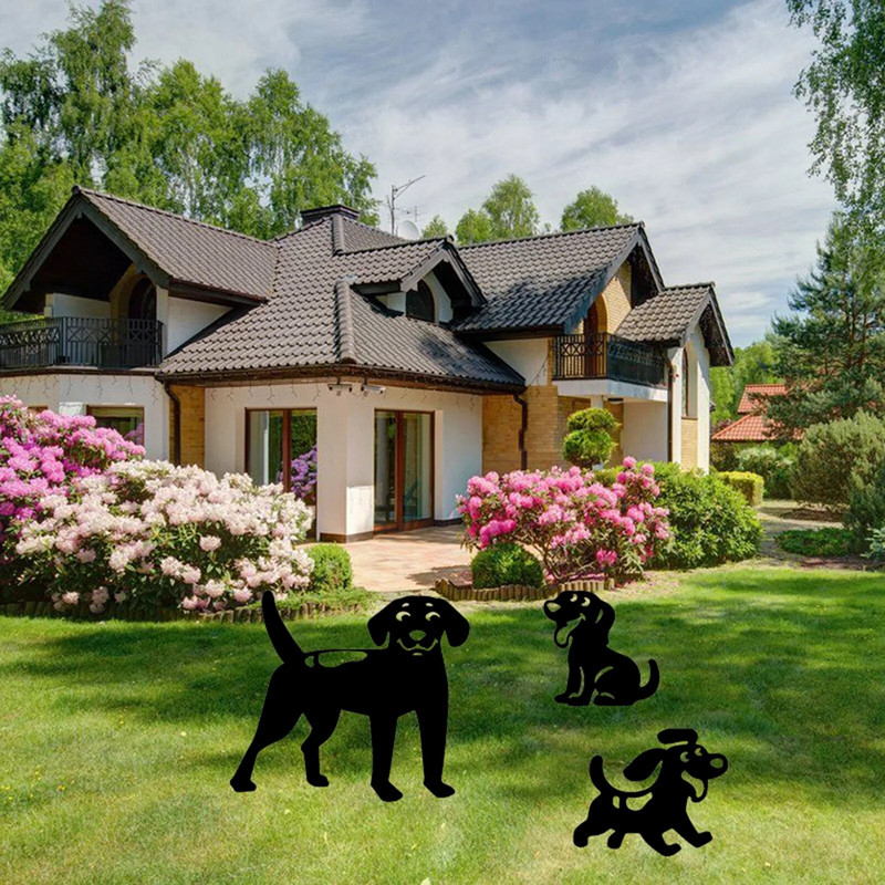 Lieldienu suns Metāla vista Lieldienu dārzkopībai Rotājumi pagalms Dzelzs māksla Āra dārzs Piemājas zāliena Stakes Dārza suņa siluets