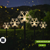 Kalėdų LED saulės žemės žibintai snaigės dekoratyvinis žibintas lauko terasa sodas kraštovaizdis vandeniui atsparus atmosferos vejos lempa