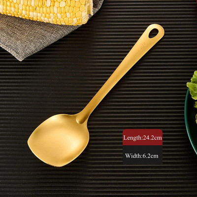 Korejas nerūsējošā tērauda virtuves gatavošanas piederumi Virtuves piederumi Piekarināmi Vakariņu zupa Caurduris Cepšanas lāpstiņa Sadzīves piederumi