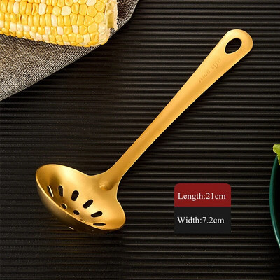 Korejas nerūsējošā tērauda virtuves gatavošanas piederumi Virtuves piederumi Piekarināmi Vakariņu zupa Caurduris Cepšanas lāpstiņa Sadzīves piederumi