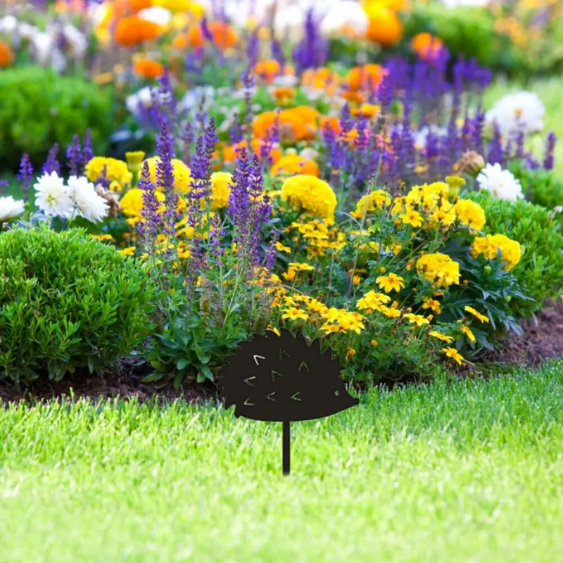 Puikus Ežiuko kuoliuko ornamentas Kūrybinis akrilinis ežiuko kuolo sodas Įterpiamasis ženklas Antikorozinis sodo kuolas namų dekoras