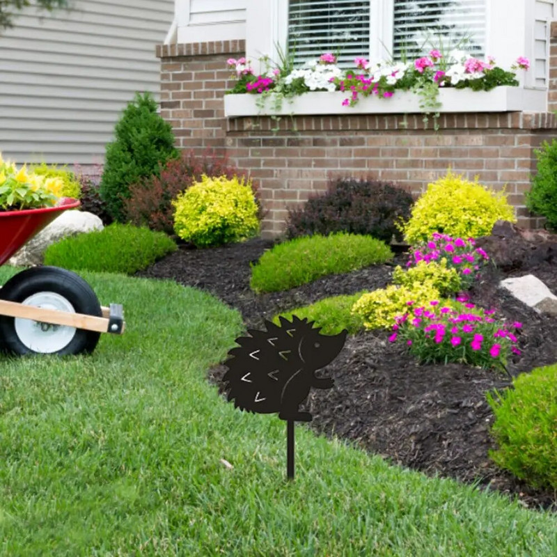 Puikus Ežiuko kuoliuko ornamentas Kūrybinis akrilinis ežiuko kuolo sodas Įterpiamasis ženklas Antikorozinis sodo kuolas namų dekoras