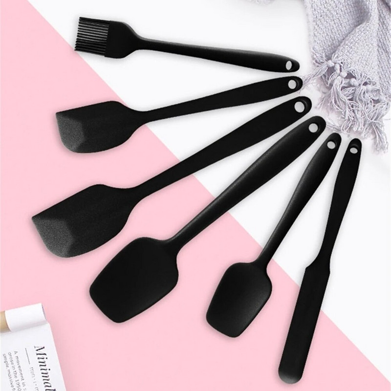 Silikona lāpstiņa konditorejas izstrādājumu kūkas skrāpis Nelipīgs sviesta smērētājs burciņa blenderis virtuves lāpstiņa Ēdienu gatavošana cepšanas piederumi.