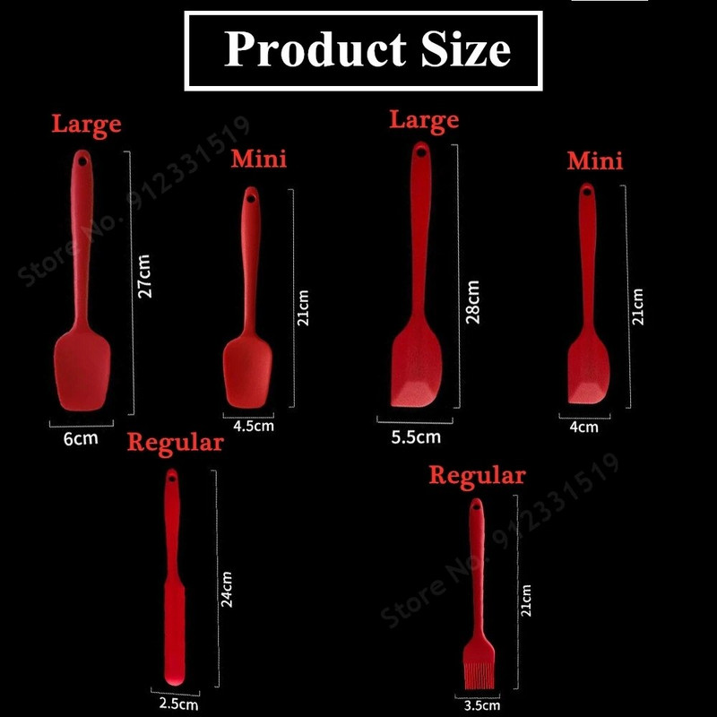 Silikona lāpstiņa konditorejas izstrādājumu kūkas skrāpis Nelipīgs sviesta smērētājs burciņa blenderis virtuves lāpstiņa Ēdienu gatavošana cepšanas piederumi.
