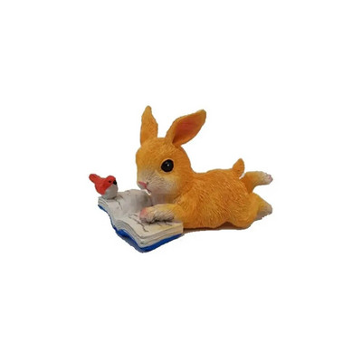 Dārza pagalma dekorēšana Mazie truši Lasīšana Dzīvnieki Rotājumi Palodzes Bonsai Bērnudārza Apzaļumošana Sveķu Amatniecība