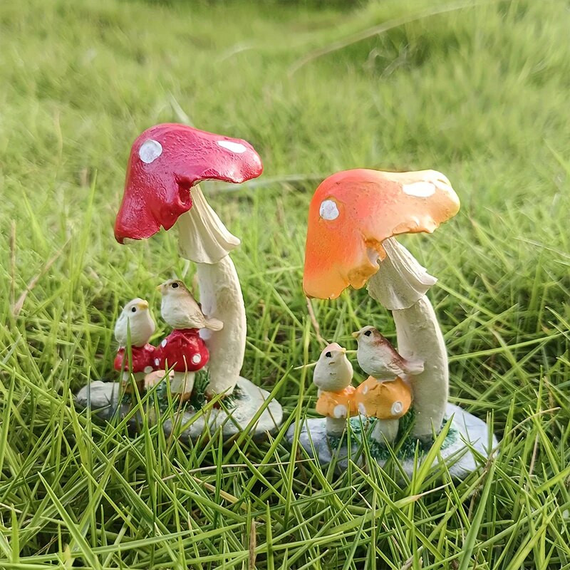 Διακόσμηση με μανιτάρια Micro Landscape Fish Tank Garden Flower Pot Διακόσμηση Mini Cute Fairy Garden Decor DIY αξεσουάρ