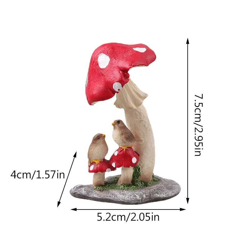 Διακόσμηση με μανιτάρια Micro Landscape Fish Tank Garden Flower Pot Διακόσμηση Mini Cute Fairy Garden Decor DIY αξεσουάρ