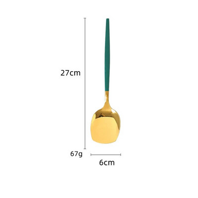 Jauni nerūsējošā tērauda virtuves trauki Rīsu lāpstiņa Lāpsta zupas karote caurduris Mājsaimniecības radoši virtuves piederumi
