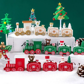 Πλαστικά χριστουγεννιάτικα στολίδια τρένου Χριστουγεννιάτικη Παιδική διακόσμηση πάρτι ψησίματος Τραπέζι σπιτιού Χριστουγεννιάτικα πρωτοχρονιάτικα δώρα Χειροτεχνίες Άγιου Βασίλη