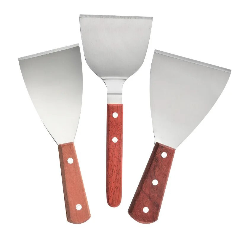 Nerūdijančio plieno mentelės jautienos kiaušinių virtuvės grandiklis Platus picos kastuvas Nelipnus vartytuvai Maisto keltuvai keptų kepsnių kastuvas