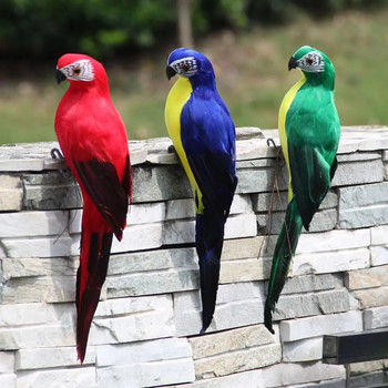 25cm Χειροποίητο Simulation Parrot Creative Feather γκαζόν ειδώλιο Στολίδι Animal Bird Garden Prop Διακόσμηση 12/13/14/15/16CM