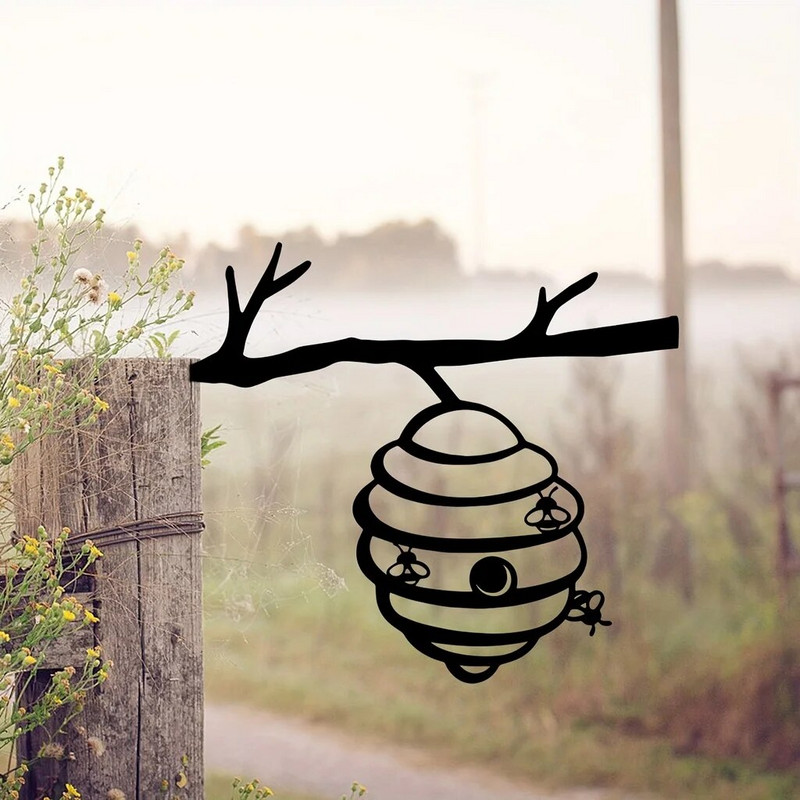 Piešķiriet savam dārzam maģisku pieskārienu ar šo metāla bišu stropu staba zaru Goblin Silhouette dzelzs mākslas dekoru dārza ballīšu dekorēšanai