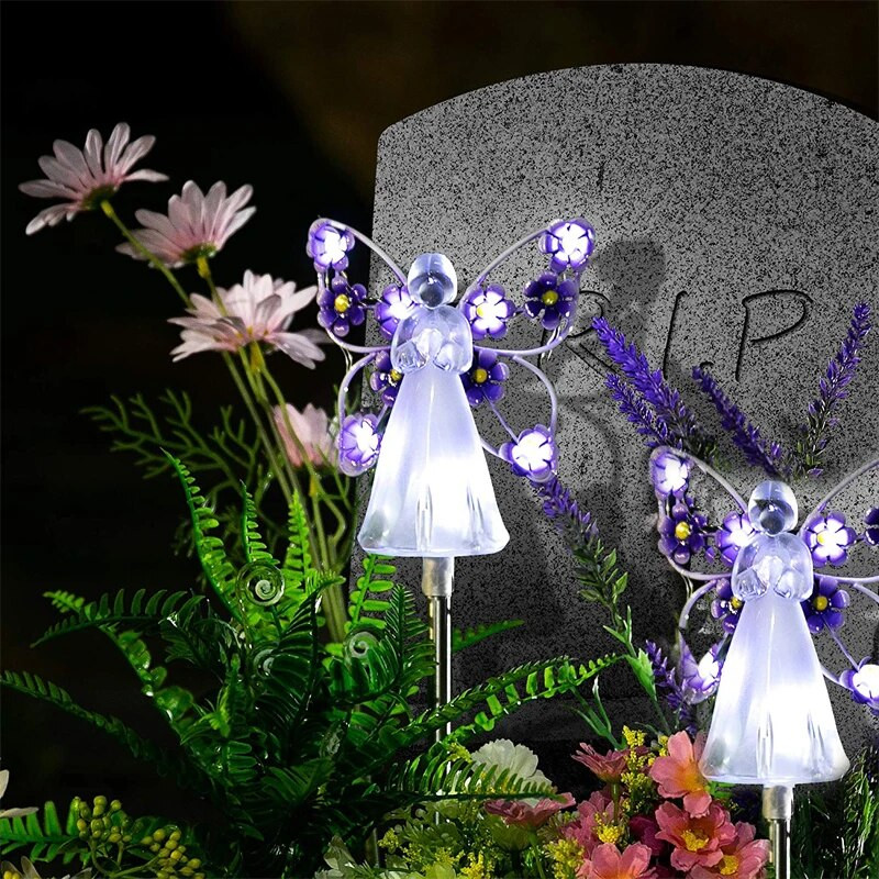 Päikeseingli aia vaiavalgustid veekindlad välitingimustes igavese valguse inglitee sisekujundus mälestuskunsti jaoks Sümpaatia jõulukink