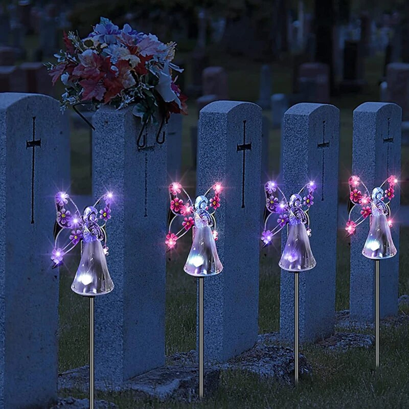 Päikeseingli aia vaiavalgustid veekindlad välitingimustes igavese valguse inglitee sisekujundus mälestuskunsti jaoks Sümpaatia jõulukink