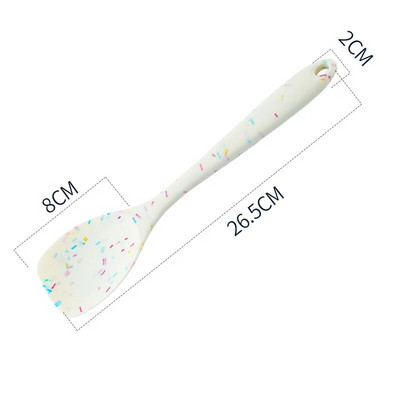 Silikona lāpstiņas skrāpis Karstumizturīgs lāpstiņu virpotājs ēdiena gatavošanai Maisīšanas rīks Konditorejas izstrādājumu cepšanas rīki Silikona virtuves piederumu komplekts