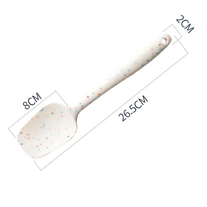 Silikona lāpstiņas skrāpis Karstumizturīgs lāpstiņu virpotājs ēdiena gatavošanai Maisīšanas rīks Konditorejas izstrādājumu cepšanas rīki Silikona virtuves piederumu komplekts