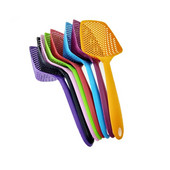 Pārnēsājams neilona virtuves zupas karotes sietiņš Krāsains kauss Pretpiedeguma skimmeris cepšanas sietiņš Ērts filtra caurduris Virtuves instrumenti