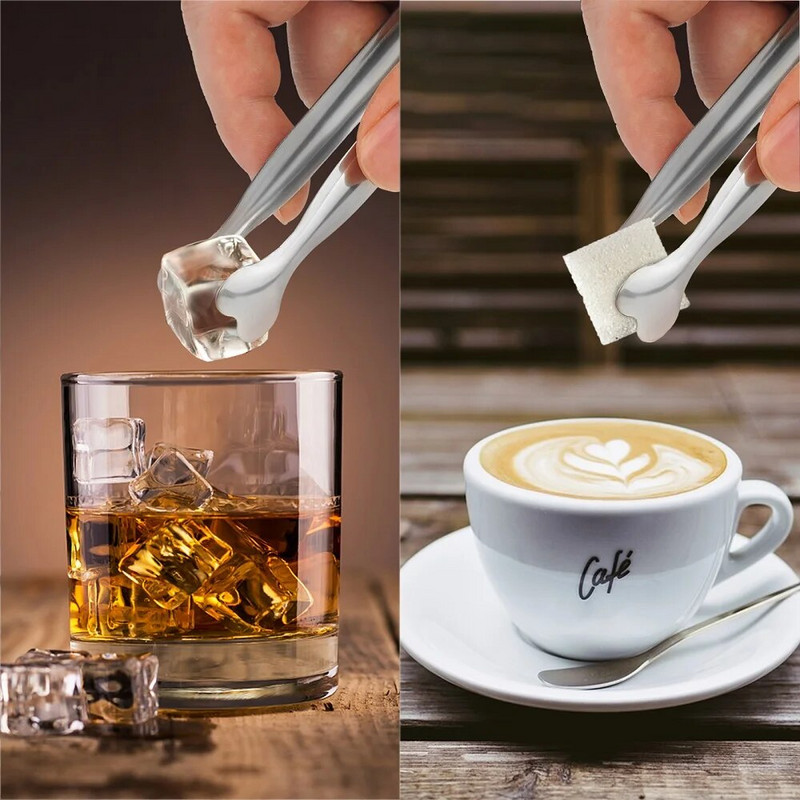 12 vnt / rinkinys Nerūdijančio plieno mini serviravimo žnyplės 5,3 colio širdies formos galvutės cukraus žnyplės ledo kubelių žnyplės Duonos maisto spaustukai Virtuvės įtaisas