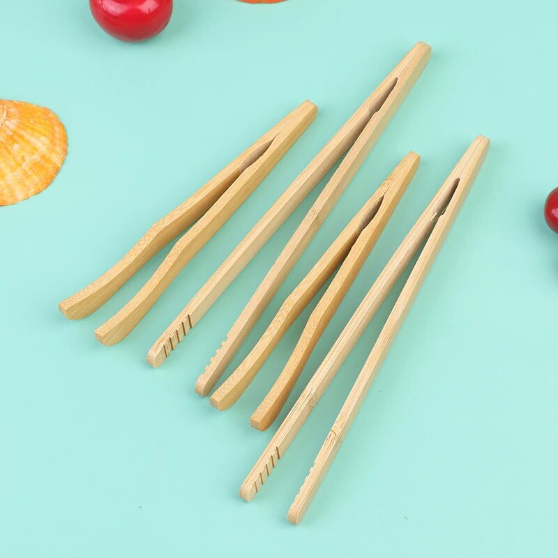 1 tk/4 tk bambusest teenõud teeklambrid puidust röstsaia tangid puidust röster Bagel peekonipressid suhkru jäätee tangid