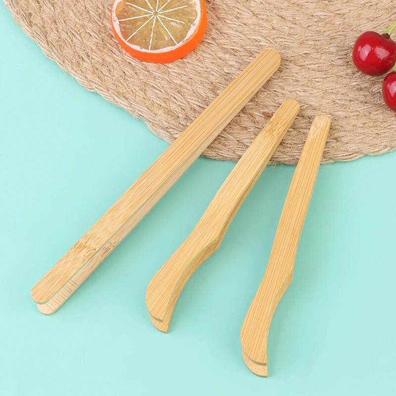 1 tk/4 tk bambusest teenõud teeklambrid puidust röstsaia tangid puidust röster Bagel peekonipressid suhkru jäätee tangid