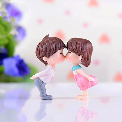 2vnt./rinkinys Miniatiūriniai papuošalai Berniukai Mergaite Gitara Mieli Lovers Pora Figūrėlės Rankdarbiai Dervos Vestuvinės lėlės Priedai Namų dekoras