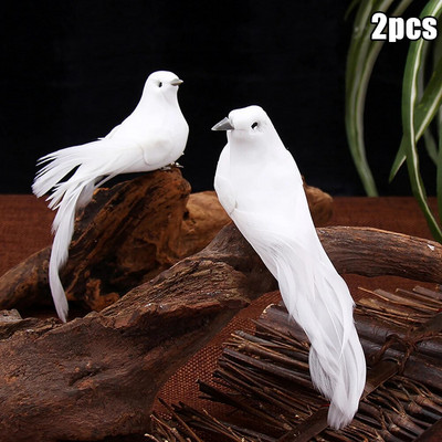 6 X Artificial Birds Fake Foam Animal Simulation Feather Models Birds DIY Wedding Home Garden Στολίδι
