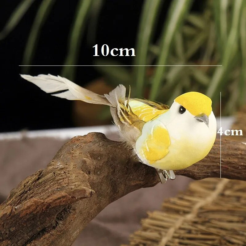 6 X Artificial Birds Fake Foam Animal Simulation Feather Models Birds DIY Wedding Home Garden Στολίδι