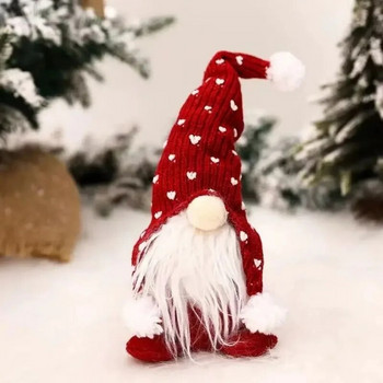 Χριστουγεννιάτικες κούκλες Woodsman χωρίς πρόσωπο Χριστουγεννιάτικα στοιχειά Navidad Πλεκτό καπέλο Καθιστή κούκλα Santa Doll Santa Boneca Δώρα διακόσμησης σπιτιού