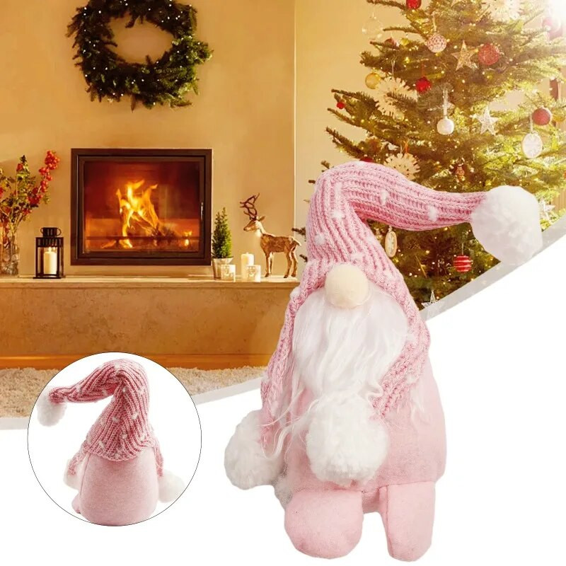 Ziemassvētki bezsejas mežstrādnieku lelles Ziemassvētku rūķi Navidad Trikotāžas cepure sēdus lelle Ziemassvētku vecīša lelle Santa Boneca Mājas dekorēšanas dāvanas