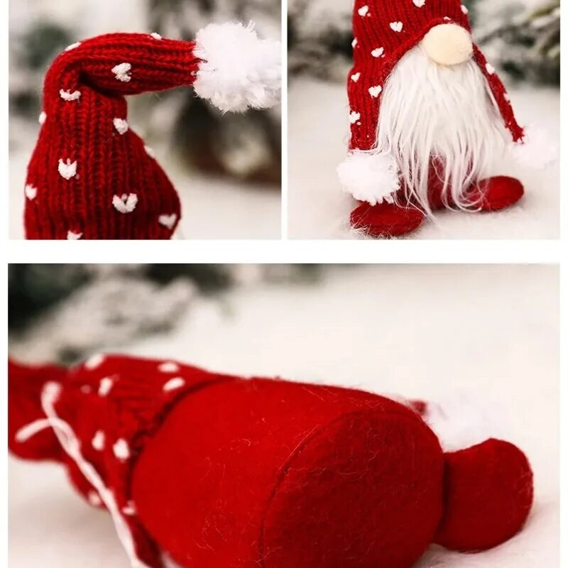 Ziemassvētki bezsejas mežstrādnieku lelles Ziemassvētku rūķi Navidad Trikotāžas cepure sēdus lelle Ziemassvētku vecīša lelle Santa Boneca Mājas dekorēšanas dāvanas