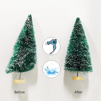 Μίνι ειδώλια χριστουγεννιάτικου δέντρου Μινιατούρες Πλαστικό χειμωνιάτικο στολίδι χιονιού Χριστουγεννιάτικο πάρτι Ρητίνη χειροτεχνία Μινιατούρα τοπίου ντεκόρ προμήθειες