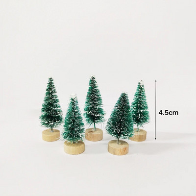 Mini Ziemassvētku eglīšu figūriņas Miniatūras Plastmasas ziemas Sniega rotājumi Ziemassvētku ballītes Sveķu Amatniecības Miniatūras Ainavas Dekorēšanas piederumi