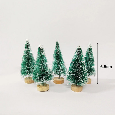 Mini Ziemassvētku eglīšu figūriņas Miniatūras Plastmasas ziemas Sniega rotājumi Ziemassvētku ballītes Sveķu Amatniecības Miniatūras Ainavas Dekorēšanas piederumi