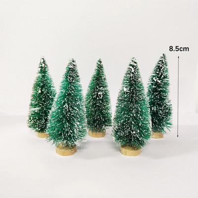 Mini Ziemassvētku eglīšu figūriņas Miniatūras Plastmasas ziemas Sniega rotājumi Ziemassvētku ballītes Sveķu Amatniecības Miniatūras Ainavas Dekorēšanas piederumi