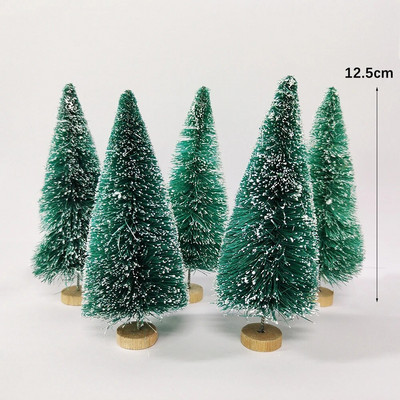 Mini Ziemassvētku eglīšu figūriņas Miniatūras Plastmasas ziemas Sniega rotājumi Ziemassvētku ballītes Sveķu Amatniecības Miniatūras Ainavas Dekorēšanas piederumi