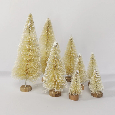 Mini Ziemassvētku eglīšu figūriņas Miniatūras Plastmasas ziemas Sniega rotājumi Ziemassvētku ballītes Sveķu Amatniecības Miniatūras Ainavas Dekorēšanas piederumi