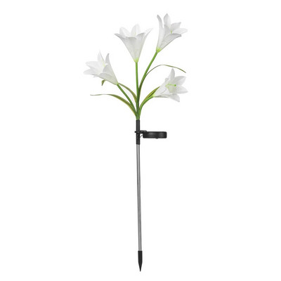 Āra saules optiskās šķiedras lilijas gaismas dārzam un dārzeņu plāksterim, ūdensnecaurlaidīga 7 krāsu LED zāliena lampa pagalma dekorēšanai