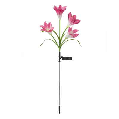 Āra saules optiskās šķiedras lilijas gaismas dārzam un dārzeņu plāksterim, ūdensnecaurlaidīga 7 krāsu LED zāliena lampa pagalma dekorēšanai