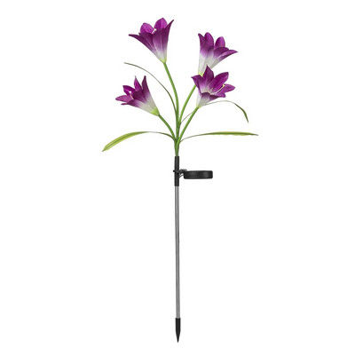 Āra saules optiskās šķiedras lilijas gaismas dārzam un dārzeņu plāksterim, ūdensnecaurlaidīga 7 krāsu LED zāliena lampa pagalma dekorēšanai