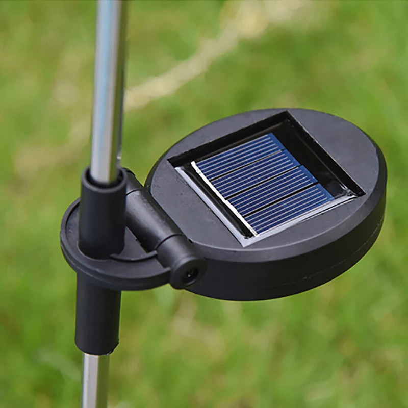 Āra saules optiskās šķiedras lilijas gaismas dārzam un dārzeņu plāksterim, ūdensnecaurlaidīga 7 krāsu LED zāliena lampa pagalma dekorēšanai