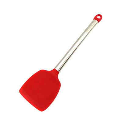Μαγειρικά σκεύη σιλικόνης Ανοξείδωτη λαβή σπάτουλας με σέσουλα τρυπητό ξύστρα κουζίνας εργαλεία μαγειρικής