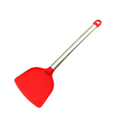 Μαγειρικά σκεύη σιλικόνης Ανοξείδωτη λαβή σπάτουλας με σέσουλα τρυπητό ξύστρα κουζίνας εργαλεία μαγειρικής