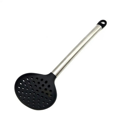 Μαγειρικά σκεύη σιλικόνης Ανοξείδωτη λαβή σπάτουλας με σέσουλα τρυπητό ξύστρα κουζίνας εργαλεία μαγειρικής