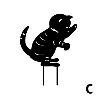 Nagy tyúk fekete cica sziluett dekor csirke nem fém tyúk kertészeti díszekhez akril udvar Művész kert háztáji pázsit