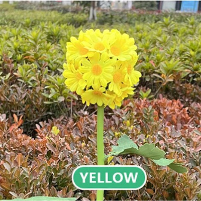 Saules lampa āra bumbas krizantēmas ziedu dārza apgaismojums ar ūdensnecaurlaidīgu lauku mājas kāzu dekorēšanai