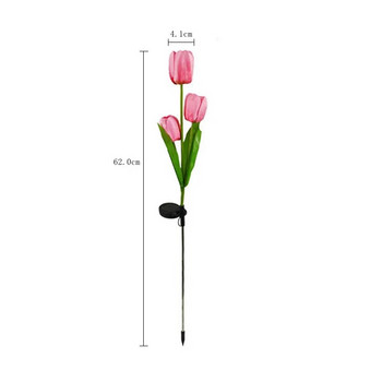 Ηλιακό φωτιστικό γκαζόν Φωτιστικό LED προσομοίωσης Tulip Rose Lily ορχιδέα Υπαίθριος Κήπος Αυλή Μονοπάτι Πάρκου Διάδρομος Χλοοτάπητας Διακοσμητικός Φωτισμός