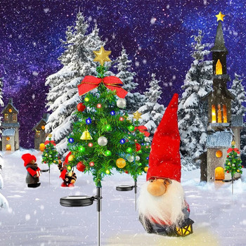 2 τμχ Ηλιακά Φωτιστικά χριστουγεννιάτικου δέντρου Αδιάβροχο φωτιστικό γκαζόν Χριστουγεννιάτικη διακόσμηση εξωτερικού χώρου Φώτα μονοπατιού για γκαζόν αυλής κήπου